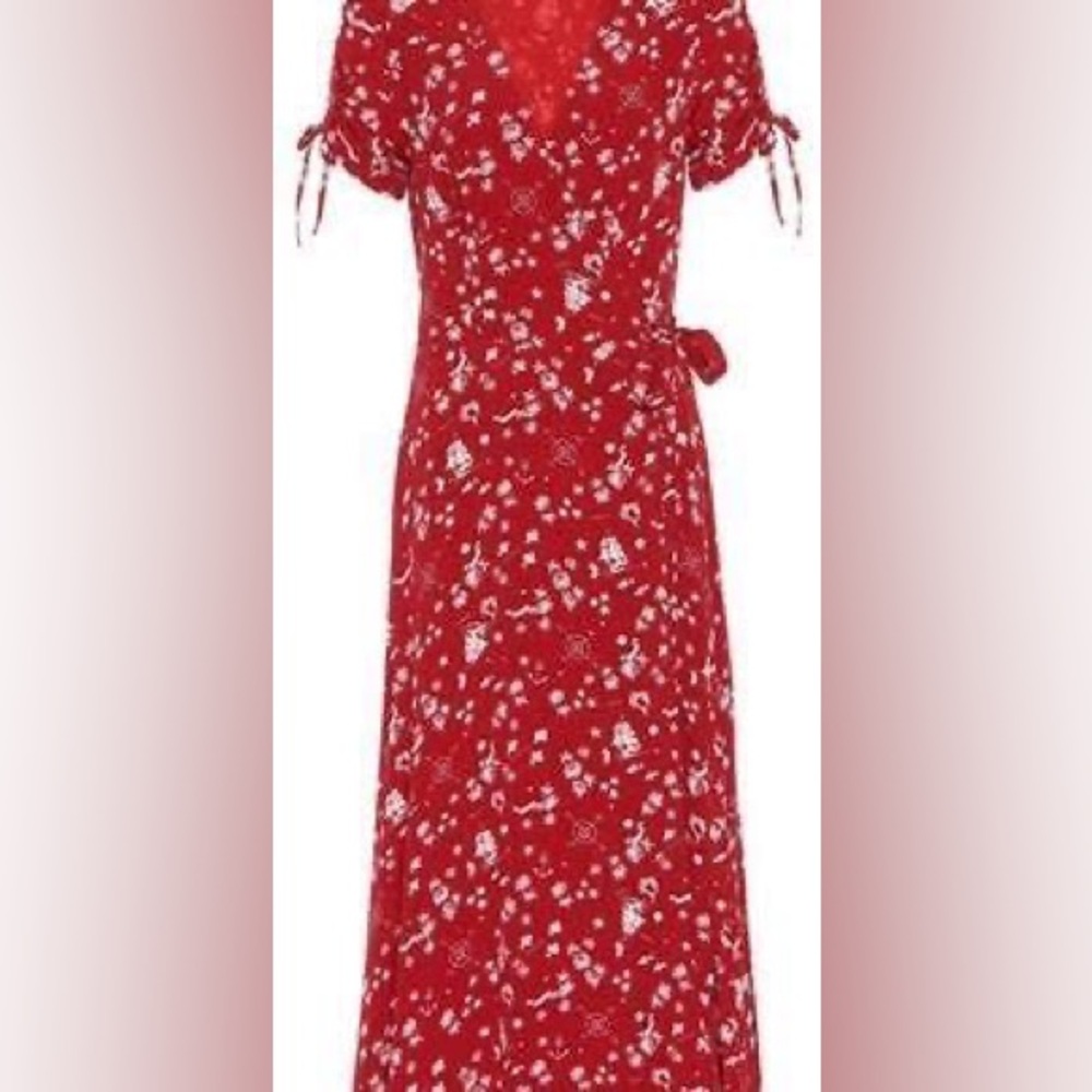 Polo Ralph Lauren Pippa Middleton Red Floral Wrap Dress with Nautical Print - Picture 4 of 10